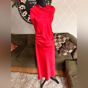 Elegant Red Sleeveless Dress